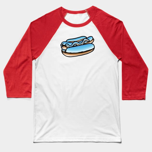 Chrome Hotdog Baseball T-Shirt by TommyVision